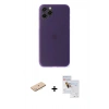 MARSİLYAN™- iPhone 11 Pro Max Kılıf Yadigar Yansıma Serisi - Siyah Seramik Nano Ekran Koruyucu + Renkli Kamera Lens Koruma Cam - MI