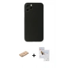 MARSİLYAN™- iPhone 11 Pro Max Kılıf Yadigar Yansıma Serisi - Siyah Seramik Nano Ekran Koruyucu + Renkli Kamera Lens Koruma Cam - PE