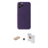 MARSİLYAN™- iPhone 11 Pro Max Kılıf Yadigar Yansıma Serisi - Siyah Seramik Nano Ekran Koruyucu + Renkli Kamera Lens Koruma Cam - PE