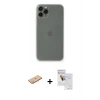 MARSİLYAN™- iPhone 11 Pro Max Kılıf Yadigar Yansıma Serisi - Siyah Seramik Nano Ekran Koruyucu + Renkli Kamera Lens Koruma Cam - PE