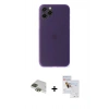 MARSİLYAN™- iPhone 11 Pro Max Kılıf Yadigar Yansıma Serisi - Siyah Seramik Nano Ekran Koruyucu + Pers Alüminyum Kamera Lens - YL