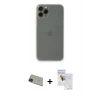 MARSİLYAN™- iPhone 11 Pro Max Kılıf Yadigar Yansıma Serisi - Siyah Seramik Nano Ekran Koruyucu + Rainbow Kamera Lens Koruma Cam - YL