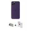 MARSİLYAN™- iPhone 11 Pro Max Kılıf Yadigar Yansıma Serisi - Siyah Seramik Nano Ekran Koruyucu + Rainbow Kamera Lens Koruma Cam - YL