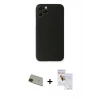 MARSİLYAN™- iPhone 11 Pro Max Kılıf Yadigar Yansıma Serisi - Siyah Seramik Nano Ekran Koruyucu + Rainbow Kamera Lens Koruma Cam - YL