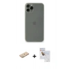 MARSİLYAN™- iPhone 11 Pro Max Kılıf Yadigar Yansıma Serisi - Siyah Seramik Nano Ekran Koruyucu + Renkli Kamera Lens Koruma Cam - YL