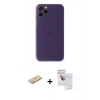 MARSİLYAN™- iPhone 11 Pro Max Kılıf Yadigar Yansıma Serisi - Siyah Seramik Nano Ekran Koruyucu + Renkli Kamera Lens Koruma Cam - YL