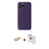 MARSİLYAN™- iPhone 11 Pro Max Kılıf Yadigar Yansıma Serisi - Siyah Seramik Nano Ekran Koruyucu + Renkli Kamera Lens Koruma Cam - TU