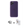 MARSİLYAN™- iPhone 11 Pro Max Kılıf Yadigar Yansıma Serisi - Siyah Seramik Nano Ekran Koruyucu + Pers Alüminyum Kamera Lens - SH