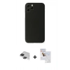 MARSİLYAN™- iPhone 11 Pro Max Kılıf Yadigar Yansıma Serisi - Siyah Seramik Nano Ekran Koruyucu + Pers Alüminyum Kamera Lens - SH