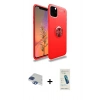 MARSİLYAN™- iPhone 11 Pro Max Kılıf Yankı Form Prime - Şeffaf Pasifik Cam Ekran Koruyucu + Pers Alüminyum Kamera Lens - LT
