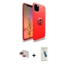 MARSİLYAN™- iPhone 11 Pro Max Kılıf Yankı Form Prime - Şeffaf Pasifik Cam Ekran Koruyucu + Pers Alüminyum Kamera Lens - KI