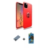 MARSİLYAN™- iPhone 11 Pro Max Kılıf Yankı Form Prime - Siyah 18D Cam Ekran Koruyucu + Metal Kamera Lens Koruma Cam - SH