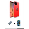 MARSİLYAN™- iPhone 11 Pro Max Kılıf Yankı Form Prime - Siyah 18D Cam Ekran Koruyucu + Shine Kamera Lens Koruma Cam - SABE