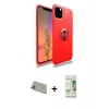 MARSİLYAN™- iPhone 11 Pro Max Kılıf Yankı Form Prime - Siyah 20D Premium Cam Ekran Koruyucu + Rainbow Kamera Lens Koruma Cam - GD