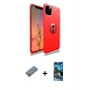 MARSİLYAN™- iPhone 11 Pro Max Kılıf Yankı Form Prime - Siyah 34D Izgaralı Cam + Metal Kamera Lens Koruma Cam - GD