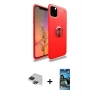 MARSİLYAN™- iPhone 11 Pro Max Kılıf Yankı Form Prime - Siyah 34D Izgaralı Cam + Pers Alüminyum Kamera Lens - SH
