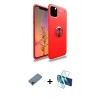 MARSİLYAN™- iPhone 11 Pro Max Kılıf Yankı Form Prime - Siyah 3D Antistatik Cam Ekran Koruyucu + Shine Kamera Lens Koruma Cam - GD