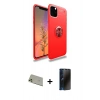 MARSİLYAN™- iPhone 11 Pro Max Kılıf Yankı Form Prime - Siyah 3D Antistatik Hayalet Cam Ekran Koruyucu + Rainbow Kamera Lens Koruma Cam - GD