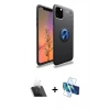 MARSİLYAN™- iPhone 11 Pro Max Kılıf Yankı Form Prime - Siyah 3D Antistatik Seramik Nano Ekran Koruyucu + Şeffaf Kamera Lens Koruma Cam