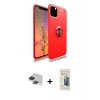 MARSİLYAN™- iPhone 11 Pro Max Kılıf Yankı Form Prime - Siyah 6D Mat Seramik Hayalet Nano Ekran Koruyucu + Pers Alüminyum Kamera Lens - SH