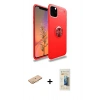 MARSİLYAN™- iPhone 11 Pro Max Kılıf Yankı Form Prime - Siyah 6D Mat Seramik Hayalet Nano Ekran Koruyucu + Renkli Kamera Lens Koruma Cam - TU