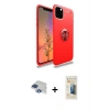 MARSİLYAN™- iPhone 11 Pro Max Kılıf Yankı Form Prime - Siyah 6D Mat Seramik Hayalet Nano Ekran Koruyucu + Pers Alüminyum Kamera Lens - LT