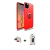 MARSİLYAN™- iPhone 11 Pro Max Kılıf Yankı Form Prime - Siyah Bilvis Hayalet Cam Ekran Koruyucu + Pers Alüminyum Kamera Lens - KI