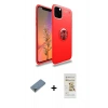 MARSİLYAN™- iPhone 11 Pro Max Kılıf Yankı Form Prime - Siyah Mat Seramik Nano Ekran Koruyucu + Metal Kamera Lens Koruma Cam - GD