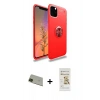 MARSİLYAN™- iPhone 11 Pro Max Kılıf Yankı Form Prime - Siyah Mat Seramik Nano Ekran Koruyucu + Rainbow Kamera Lens Koruma Cam - YL
