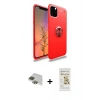 MARSİLYAN™- iPhone 11 Pro Max Kılıf Yankı Form Prime - Siyah Mat Seramik Nano Ekran Koruyucu + Pers Alüminyum Kamera Lens - YL
