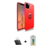 MARSİLYAN™- iPhone 11 Pro Max Kılıf Yankı Form Prime - Siyah Polymer Nano Ekran Koruyucu + Kamera Lens Koruma Cam - SF