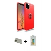 MARSİLYAN™- iPhone 11 Pro Max Kılıf Yankı Form Prime - Siyah Polymer Nano Ekran Koruyucu + Rainbow Kamera Lens Koruma Cam - YL