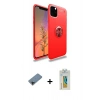 MARSİLYAN™- iPhone 11 Pro Max Kılıf Yankı Form Prime - Siyah Polymer Nano Ekran Koruyucu + Shine Kamera Lens Koruma Cam - SH