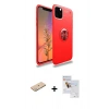 MARSİLYAN™- iPhone 11 Pro Max Kılıf Yankı Form Prime - Siyah Seramik Nano Ekran Koruyucu + Renkli Kamera Lens Koruma Cam - YL