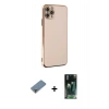 MARSİLYAN™- iPhone 11 Pro Max Kılıf Yankı Serisi - Şeffaf 360 Full Body Arka Koruyucu + Metal Kamera Lens Koruma Cam - AKYL