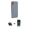 MARSİLYAN™- iPhone 11 Pro Max Kılıf Yankı Serisi - Şeffaf 360 Full Body Arka Koruyucu + Kamera Lens Koruma Cam - SF
