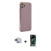 MARSİLYAN™- iPhone 11 Pro Max Kılıf Yankı Serisi - Şeffaf 360 Full Body Arka Koruyucu + Pers Alüminyum Kamera Lens - LT