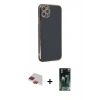 MARSİLYAN™- iPhone 11 Pro Max Kılıf Yankı Serisi - Şeffaf 360 Full Body Arka Koruyucu + Pers Alüminyum Kamera Lens - KI