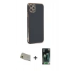 MARSİLYAN™- iPhone 11 Pro Max Kılıf Yankı Serisi - Şeffaf 360 Full Body Arka Koruyucu + Rainbow Kamera Lens Koruma Cam - GD