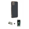 MARSİLYAN™- iPhone 11 Pro Max Kılıf Yankı Serisi - Şeffaf 360 Full Body Arka Koruyucu + Rainbow Kamera Lens Koruma Cam - YL