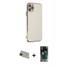 MARSİLYAN™- iPhone 11 Pro Max Kılıf Yankı Serisi - Şeffaf 360 Full Body Arka Koruyucu + Rainbow Kamera Lens Koruma Cam - YL