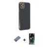 MARSİLYAN™- iPhone 11 Pro Max Kılıf Yankı Serisi - Şeffaf 360 Full Body Arka Koruyucu + Shine Kamera Lens Koruma Cam - GI