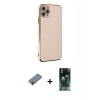 MARSİLYAN™- iPhone 11 Pro Max Kılıf Yankı Serisi - Şeffaf 360 Full Body Arka Koruyucu + Shine Kamera Lens Koruma Cam - GI