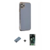 MARSİLYAN™- iPhone 11 Pro Max Kılıf Yankı Serisi - Şeffaf 360 Full Body Arka Koruyucu + Shine Kamera Lens Koruma Cam - SABE