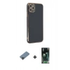 MARSİLYAN™- iPhone 11 Pro Max Kılıf Yankı Serisi - Şeffaf 360 Full Body Arka Koruyucu + Metal Kamera Lens Koruma Cam - SH