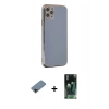MARSİLYAN™- iPhone 11 Pro Max Kılıf Yankı Serisi - Şeffaf 360 Full Body Arka Koruyucu + Shine Kamera Lens Koruma Cam - SH