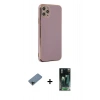 MARSİLYAN™- iPhone 11 Pro Max Kılıf Yankı Serisi - Şeffaf 360 Full Body Arka Koruyucu + Shine Kamera Lens Koruma Cam - SH