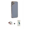 MARSİLYAN™- iPhone 11 Pro Max Kılıf Yankı Serisi - Şeffaf Pasifik Cam Ekran Koruyucu + Pers Alüminyum Kamera Lens - KI