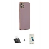 MARSİLYAN™- iPhone 11 Pro Max Kılıf Yankı Serisi - Şeffaf Pasifik Cam Ekran Koruyucu + Kamera Lens Koruma Cam - SF