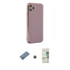 MARSİLYAN™- iPhone 11 Pro Max Kılıf Yankı Serisi - Siyah 20D Premium Cam Ekran Koruyucu + Metal Kamera Lens Koruma Cam - AKYL
